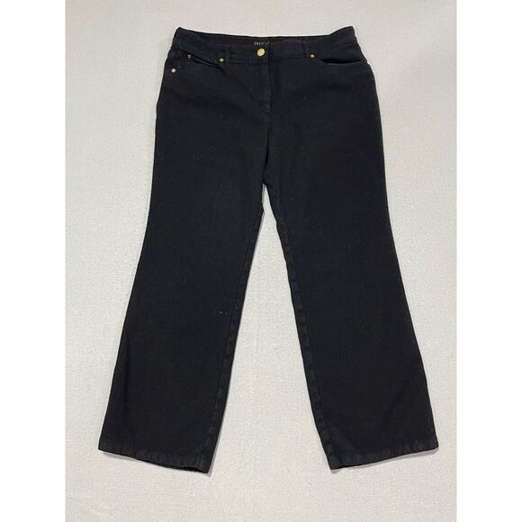 Escada Womens Sz 42 US 12 Wool High Rise Wide Leg Pants Trousers Black - Picture 1 of 11